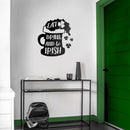 St Patrick’s Day Vinyl Wall Art Decal - Eat Drink and Be Irish - St Patty’s Holiday Home Living Room Bedroom Sticker - Indoor Outdoor Bar Restaurant Apartment Decor (24" x 23"; Black) 1