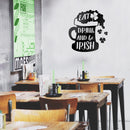 St Patrick’s Day Vinyl Wall Art Decal - Eat Drink and Be Irish - St Patty’s Holiday Home Living Room Bedroom Sticker - Indoor Outdoor Bar Restaurant Apartment Decor (24" x 23"; Black) 2