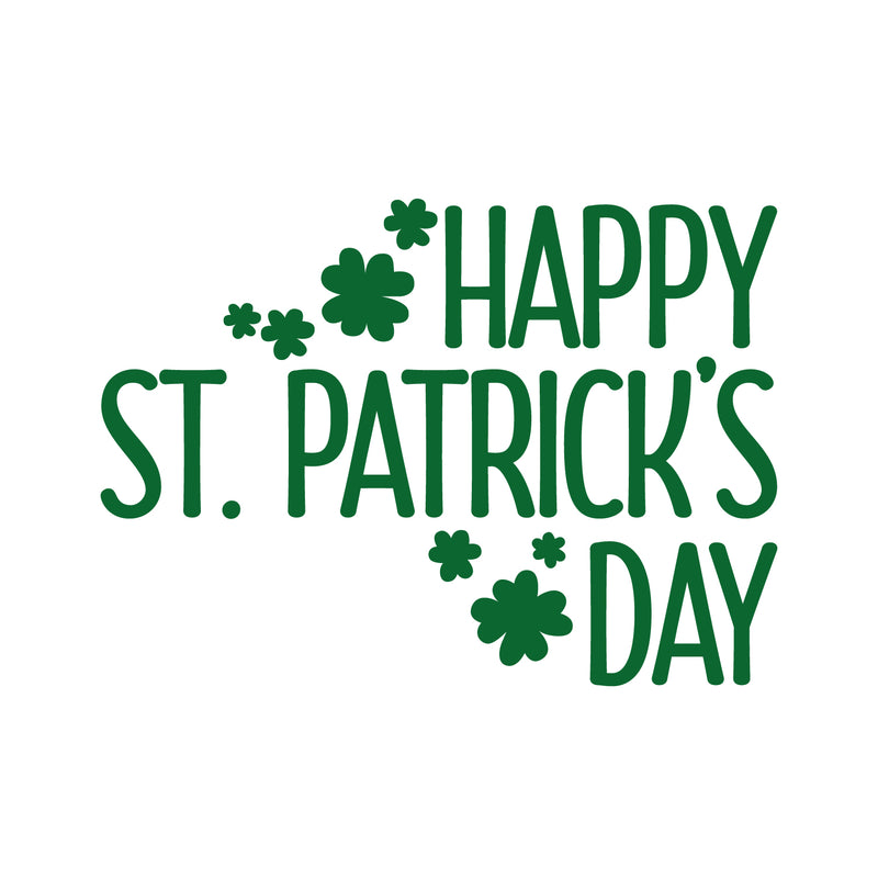 St Patrick’s Day Vinyl Wall Art Decal - Happy St Patrick’s Day - 16" x 23" - St Patty’s Holiday Home Living Room Bedroom Sticker - Indoor Outdoor Office Workplace Apartment Decor (16" x 23"; Green) 4