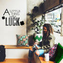 St Patrick’s Day Vinyl Wall Art Decal - A Little Thing Called Luck - St Patty’s Holiday Home Living Room Bedroom Sticker - Indoor Outdoor Workplace Apartment Decor (18" x 23"; Black) 4