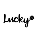 St Patrick’s Day Vinyl Wall Art Decal - Lucky Clover - 10" x 22.5" - St Patty’s Holiday Modern Coffee Shop Home Living Room Bedroom - Trendy Office Work Apartment Indoor Decor (10" x 22.5"; Black) 4