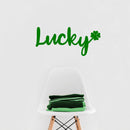 St Patrick’s Day Vinyl Wall Art Decal - Lucky Clover - 10" x 22.5" - St Patty’s Holiday Modern Coffee Shop Home Living Room Bedroom - Trendy Office Work Apartment Indoor Decor (10" x 22.5"; Green) 2