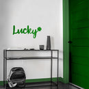 St Patrick’s Day Vinyl Wall Art Decal - Lucky Clover - 10" x 22.5" - St Patty’s Holiday Modern Coffee Shop Home Living Room Bedroom - Trendy Office Work Apartment Indoor Decor (10" x 22.5"; Green) 3