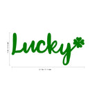 St Patrick’s Day Vinyl Wall Art Decal - Lucky Clover - 10" x 22.5" - St Patty’s Holiday Modern Coffee Shop Home Living Room Bedroom - Trendy Office Work Apartment Indoor Decor (10" x 22.5"; Green) 4
