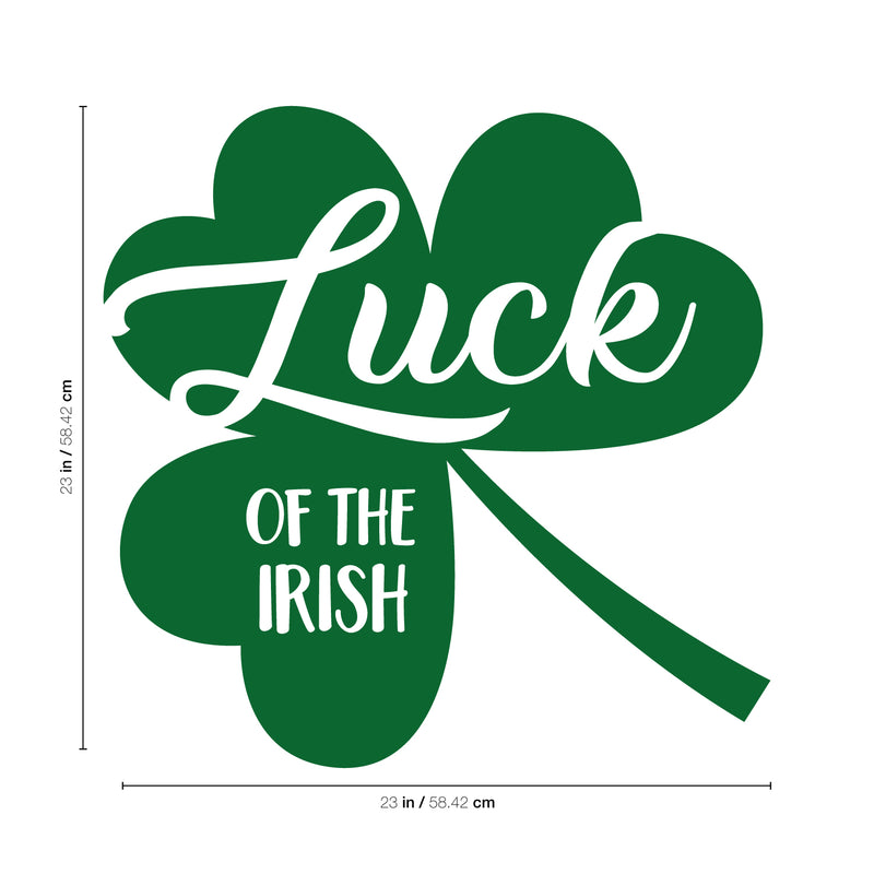 St Patrick’s Day Vinyl Wall Art Decal - Luck of The Irish - 23" x 23" - St Patty’s Holiday Modern Coffee Shop Home Living Room Bedroom - Trendy Office Work Apartment Indoor Decor (23" x 23"; Green) 4