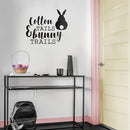 Easter Day Vinyl Wall Art Decal - Cotton Tails and Bunny Trails - Resurrection Sunday Pascha Holiday Modern Home Living Room Bedroom Apartment Office Work Decor (19" x 23"; Black) 2