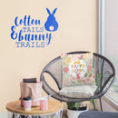 Easter Day Vinyl Wall Art Decal - Cotton Tails and Bunny Trails - Resurrection Sunday Pascha Holiday Modern Home Living Room Bedroom Apartment Office Work Decor (19" x 23"; Black) 5