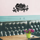 Easter Day Vinyl Wall Art Decal - Easter Egg Nest - Resurrection Sunday Pascha Holiday Modern Cute Home Living Room Bedroom Apartment Office Work Decor (13" x 23"; Black) 4