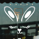 Easter Day Vinyl Wall Art Decal - Sleepy Bunny Face - 20" x 23" - Resurrection Sunday Pascha Holiday Modern Cute Home Living Room Bedroom Apartment Nursery Office Work Decor (20" x 23"; White) 3