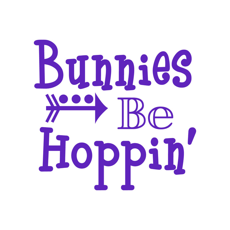 Easter Day Vinyl Wall Art Decal - Bunnies Be Hoppin - Resurrection Sunday Pascha Holiday Modern Cute Home Living Room Bedroom Apartment Office Work Decor (21" x 23"; Orange) 5