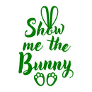 Easter Day Vinyl Wall Art Decal - Show Me The Bunny - 22.5" x 15" - Ears and Feet Resurrection Sunday Pascha Holiday Modern Cute Home Living Room Bedroom Apartment Nursery Decor (22.5" x 15"; Green) 4