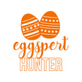 Easter Day Vinyl Wall Art Decal - Eggspert Hunter - 25" x 23" - Eggs Resurrection Sunday Pascha Holiday Modern Cute Home Living Room Bedroom Apartment Nursery Playroom Decor (25" x 23"; Orange) 1