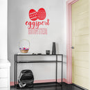 Easter Day Vinyl Wall Art Decal - Eggspert Hunter - 25" x 23" - Eggs Resurrection Sunday Pascha Holiday Modern Cute Home Living Room Bedroom Apartment Nursery Playroom Decor (25" x 23"; Red) 3