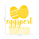 Easter Day Vinyl Wall Art Decal - Eggspert Hunter - 25" x 23" - Eggs Resurrection Sunday Pascha Holiday Modern Cute Home Living Room Bedroom Apartment Nursery Playroom Decor (25" x 23"; Yellow) 2