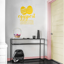 Easter Day Vinyl Wall Art Decal - Eggspert Hunter - 25" x 23" - Eggs Resurrection Sunday Pascha Holiday Modern Cute Home Living Room Bedroom Apartment Nursery Playroom Decor (25" x 23"; Yellow) 4