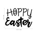 Easter Day Vinyl Wall Art Decal - Hoppy Easter - 16" x 22.5" - Resurrection Sunday Pascha Holiday Modern Church Home Living Room Bedroom Apartment Nursery Office Work Decor (16" x 22.5"; Black) 1