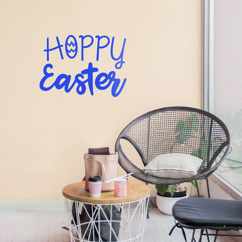 Easter Day Vinyl Wall Art Decal - Hoppy Easter - - Resurrection Sunday Pascha Holiday Modern Church Home Living Room Bedroom Apartment Nursery Office Work Decor (; Black) 3