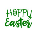 Easter Day Vinyl Wall Art Decal - Hoppy Easter - 16" x 22.5" - Resurrection Sunday Pascha Holiday Modern Church Home Living Room Bedroom Apartment Nursery Office Work Decor (16" x 22.5"; Green) 1