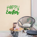 Easter Day Vinyl Wall Art Decal - Hoppy Easter - 16" x 22.5" - Resurrection Sunday Pascha Holiday Modern Church Home Living Room Bedroom Apartment Nursery Office Work Decor (16" x 22.5"; Green) 4