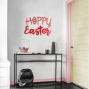 Easter Day Vinyl Wall Art Decal - Hoppy Easter - 16" x 22.5" - Resurrection Sunday Pascha Holiday Modern Church Home Living Room Bedroom Apartment Nursery Office Work Decor (16" x 22.5"; Red) 4