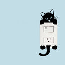 Vinyl Wall Art Decal - Kitty Cat - Cute Home Apartment Kids Boy Girl Bedroom Nursery Playroom Light Switch Decor - Laptop Computer Skin Car Bumper Sticker Designs 1