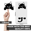 Vinyl Wall Art Decal - Kitty Cat - Cute Home Apartment Kids Boy Girl Bedroom Nursery Playroom Light Switch Decor - Laptop Computer Skin Car Bumper Sticker Designs 3