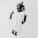 Vinyl Wall Art Decal - Big Eyed Robot - 8" x 4.6" - Cool Home Apartment Kids Bedroom Nursery Playroom Light Switch Decor - Laptop Computer Skin Car Bumper Sticker Designs (8" x 4.6"; Black) 2