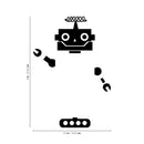 Vinyl Wall Art Decal - Wired Antenna Robot - - Cool Home Apartment Kids Bedroom Nursery Playroom Light Switch Decor - Laptop Computer Skin Car Bumper Sticker Designs 4