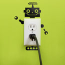 Vinyl Wall Art Decal - Wired Antenna Robot - 8" x 4.6" - Cool Home Apartment Kids Bedroom Nursery Playroom Light Switch Decor - Laptop Computer Skin Car Bumper Sticker Designs (8" x 5.5"; Black) 3