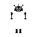 Vinyl Wall Art Decal - Three Antennas Robot - Cool Home Apartment Kids Bedroom Nursery Playroom Light Switch Decor - Laptop Computer Skin Car Bumper Sticker Designs 1