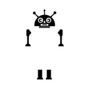 Vinyl Wall Art Decal - Three Antennas Robot - 8" x 4.6" - Cool Home Apartment Kids Bedroom Nursery Playroom Light Switch Decor - Laptop Computer Skin Car Bumper Sticker Designs (7" x 4"; Black) 1