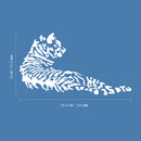 Vinyl Wall Art Decal - Tiger Laying Down - 22" x 39.5" - Modern Animal Jungle Safari Theme Home Bedroom Living Room Office Workplace Apartment Indoor Outdoor Household Decor (22" x 39.5"; White) 4