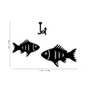 Vinyl Wall Art Decal - 2 Little Fish - 3" x 4.5" - Cute Ocean Home Apartment Kids Bedroom Nursery Playroom Light Switch Decor - Laptop Computer Skin Car Bumper Sticker Designs (3" x 4.5"; Black) 4