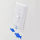 Vinyl Wall Art Decal - 2 Little Fish - 3" x 4.5" - Cute Ocean Home Apartment Kids Bedroom Nursery Playroom Light Switch Decor - Laptop Computer Skin Car Bumper Sticker Designs (3" x 4.5"; Blue) 3