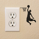 Vinyl Wall Art Decal - Basketball Player Hoop Dunk - - Fun Kids Decor for Light Switch Bedroom Laptop Luggage Car Bumper Sticker Computer Peel and Stick Design (; Black) 2