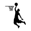 Vinyl Wall Art Decal - Basketball Player Hoop Dunk - 4" x 3.21" - Fun Kids Decor for Light Switch Bedroom Laptop Luggage Car Bumper Sticker Computer Peel and Stick Design (4" x 3.21"; Black) 1