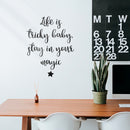 Vinyl Art Wall Decal - Life is Tricky Baby Stay in Your Magic - - Cute Star Modern Kids Toddlers Girly Indoor Home Bedroom Playroom Apartment Nursery Decor Stickers (; Black) 3