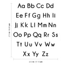 Vinyl Wall Art Decal - Set of Abc’s Alphabet Letters - 27.5" x 22.5" - Educational Kids Learning Home Apartment Bedroom Playroom Classroom Homeschool Preschool Kindergarten (27.5" x 22.5"; Black) 4