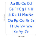Vinyl Wall Art Decal - Set of Abc’s Alphabet Letters - 27.5" x 22.5" - Educational Kids Learning Home Apartment Bedroom Playroom Classroom Homeschool Preschool Kindergarten (27.5" x 22.5"; Blue) 4