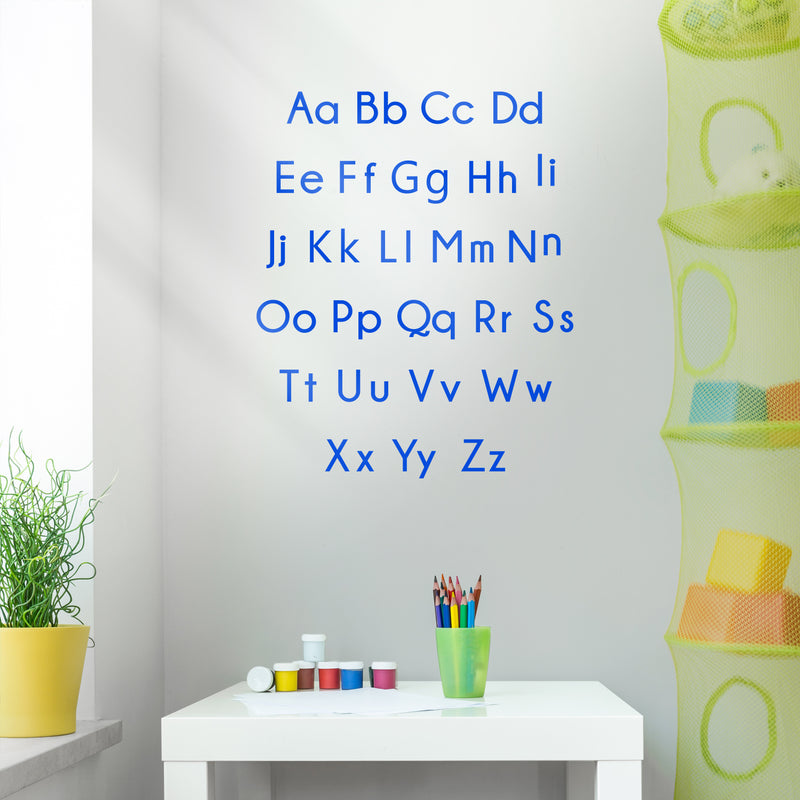 Vinyl Wall Art Decal - Set of Abc’s Alphabet Letters - 27. - Educational Kids Learning Home Apartment Bedroom Playroom Classroom Homeschool Preschool Kindergarten (27.; Black) 3