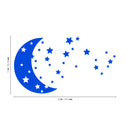 Vinyl Wall Art Decals - Moon and Stars - 17" x 30" - Sweet Cute Night Space Shapes for Kids Toddlers Teens Bedroom Playroom Nursery Living Room Home Apartment Decorations 4