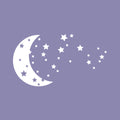 Vinyl Wall Art Decals - Moon and Stars - 17" x 30" - Sweet Cute Night Space Shapes for Kids Toddlers Teens Bedroom Playroom Nursery Living Room Home Apartment Decorations 1