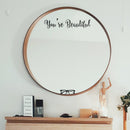Vinyl Wall Art Decal - You’re Beautiful - 2.5" x 11" - Chic Motivational Women’s Decal for Home Apartment Bedroom Living Room Decor - Modern Femme Office Workplace Window Door Decoration 2