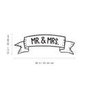 Vinyl Wall Art Decal - Mr & Mrs - 12" x 36" - Couples Wedding Reception Home Adhesive Sticker - Marriage Wedlock of Love Living Room Bedroom Apartment Decor Stickers (12" x 36"; Black) 1