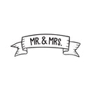 Vinyl Wall Art Decal - Mr & Mrs - 12" x 36" - Couples Wedding Reception Home Adhesive Sticker - Marriage Wedlock of Love Living Room Bedroom Apartment Decor Stickers (12" x 36"; Black) 4