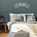 Vinyl Wall Art Decal - Mr & Mrs - 12" x 36" - Couples Wedding Reception Home Adhesive Sticker - Marriage Wedlock of Love Living Room Bedroom Apartment Decor Stickers (12" x 36"; White) 3