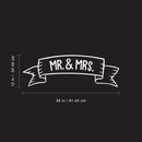 Vinyl Wall Art Decal - Mr & Mrs - 12" x 36" - Couples Wedding Reception Home Adhesive Sticker - Marriage Wedlock of Love Living Room Bedroom Apartment Decor Stickers (12" x 36"; White) 4