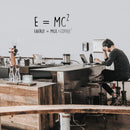 Vinyl Wall Art Decal - E=MC2 Energy = Milk x Coffee 2-14" x 27" - Funny Adult Jokes for Home Bedroom Kitchen Office Decor - Witty Coffee Lovers Indoor Workplace Apartment Math Quote 2