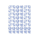 Set of 48 Vinyl Wall Art Decal - Outer Space Stickers - 3" x 3" Each - Cool Rocket Ships UFO Planets Kids Children Home Bedroom Playroom Apartment Nursery School Daycare Decor (3" x 3" Each; Blue) 1