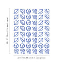 Set of 48 Vinyl Wall Art Decal - Outer Space Stickers - 3" x 3" Each - Cool Rocket Ships UFO Planets Kids Children Home Bedroom Playroom Apartment Nursery School Daycare Decor (3" x 3" Each; Blue) 5